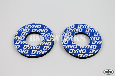 ProBMX Flite Style Dyno Blue & White Grip Donuts