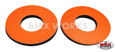 ProBMX Flite Style BMX Bicycle Foam Grip Donuts - Bright Orange Pairs