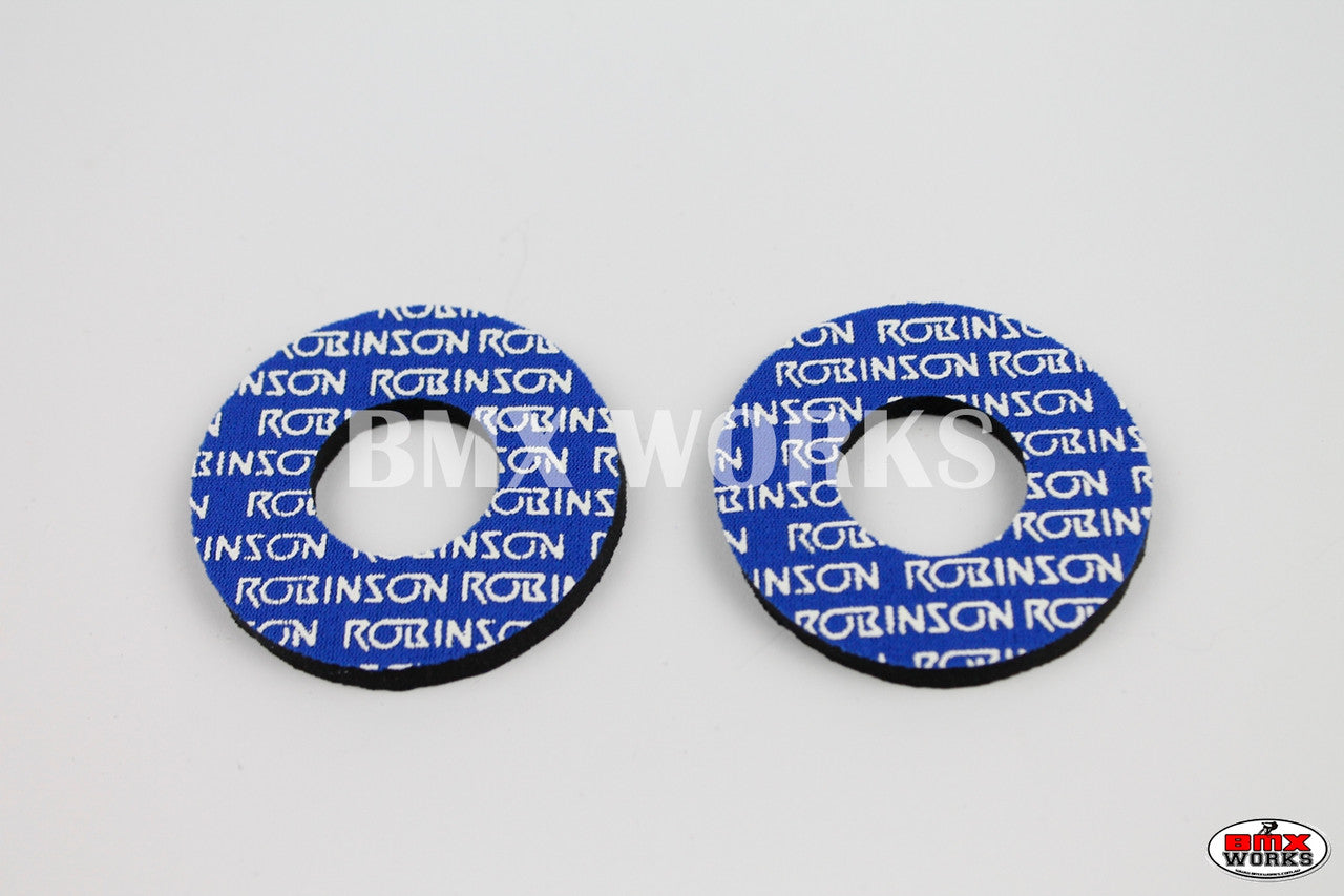 ProBMX Flite Style Robinson Early Blue & White Grip Donuts