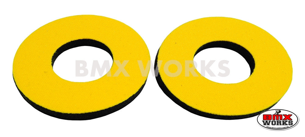 ProBMX Flite Style BMX Bicycle Foam Grip Donuts - Yellow Pairs