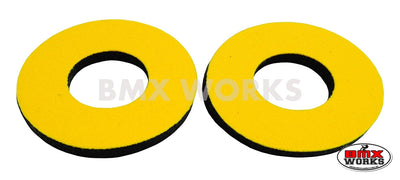 ProBMX Flite Style BMX Bicycle Foam Grip Donuts - Yellow Pairs