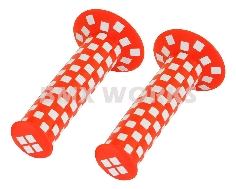 ProBMX Checker Grips Pairs - Red & White