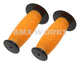 ProBMX Old Style Mushroom Grips Pair -  Black & Orange