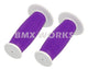 ProBMX Old Style Mushroom Grips Pair -  White & Purple