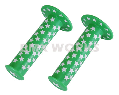 ProBMX Star Grips Pairs - Green & White