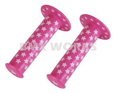 ProBMX Star Grips Pairs - Pink & White