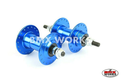 ProBMX High Flange Hubs 36 Hole - Blue Pair