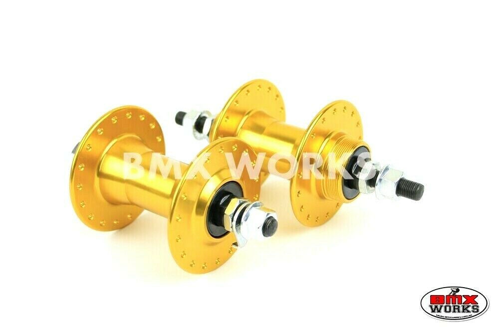 ProBMX High Flange Hubs 36 Hole - Gold Pair