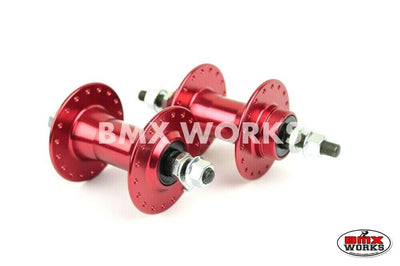 ProBMX High Flange Hubs 36 Hole - Red Pair