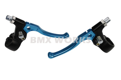 Dia-Compe Tech 5 MX183 Brake Lever Set Black & Bright Blue