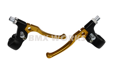 Dia-Compe Tech 5 MX183 Brake Lever Set Black & Gold