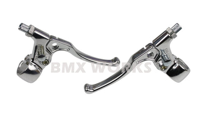 Dia-Compe Tech 5 MX183 Brake Lever Set Silver & Silver