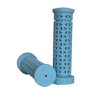 AME MTB - BMX Freestyle Zone Soft Low Flange Grips - Baby Blue Pair