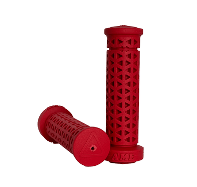 AME MTB - BMX Freestyle Zone Soft Low Flange Grips - Red Pair