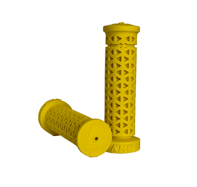 AME MTB - BMX Freestyle Zone Soft Low Flange Grips - Yellow Pair