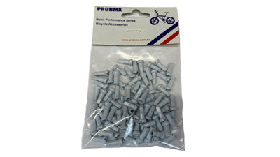 14G x 12mm Brass Spoke Nipples White  - Pack of 75