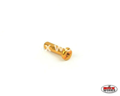 14G x 16mm Aluminium Spoke Nipples Gold - Each