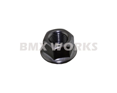 Axle Nut With Wide Flange 3/8" x 26 tpi Steel - Black