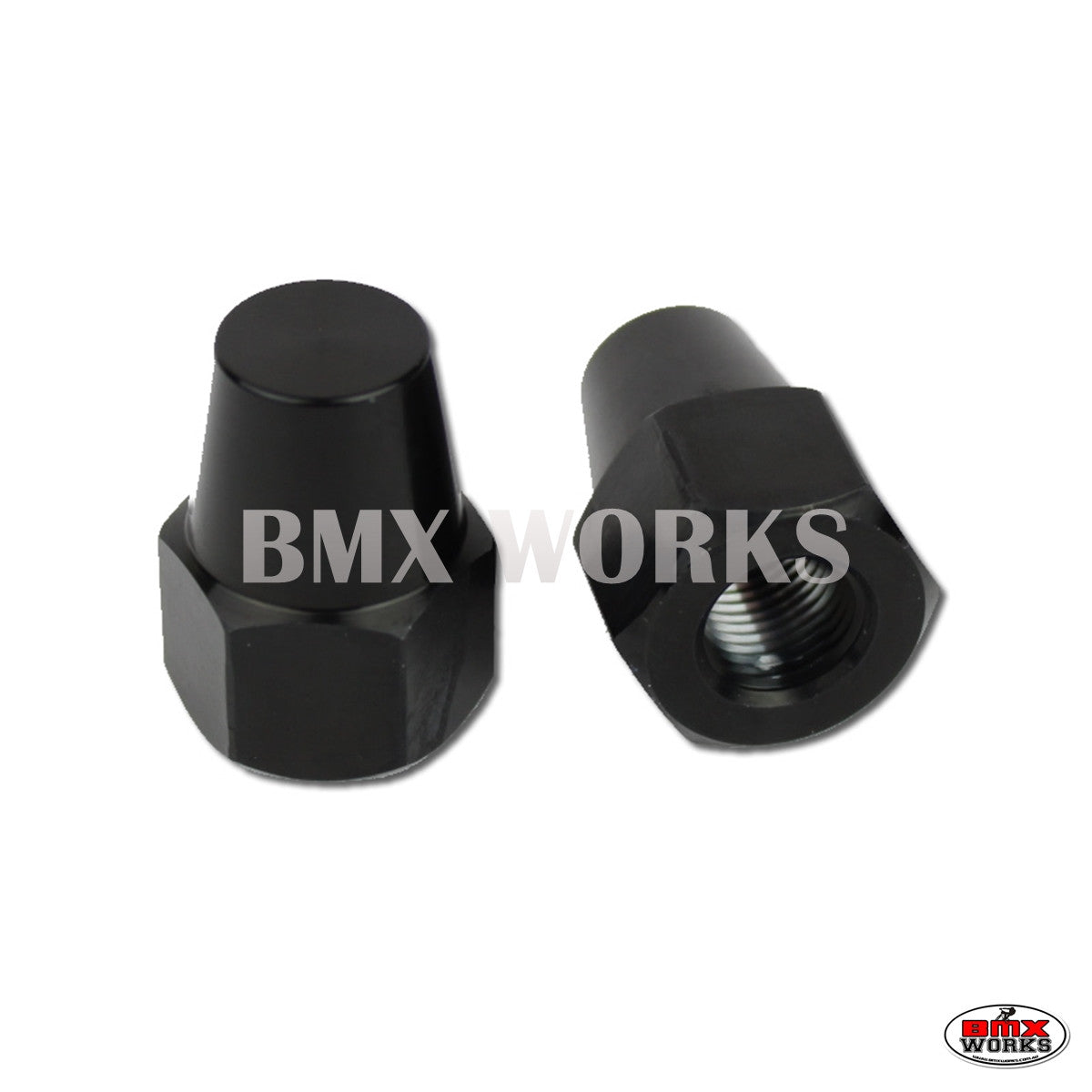 Axle Nuts Suntour Style 3/8" x 26tpi  Pairs Black