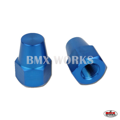 Axle Nuts Suntour Style 3/8" x 26tpi  Pairs  Dark Blue