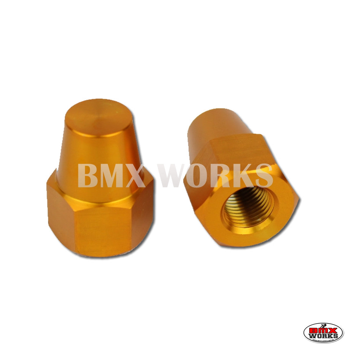 Axle Nuts Suntour Style 3/8" x 26tpi  Pairs DC Gold