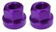 Axle Nuts Hex 3/8" x 26tpi - Aluminium - Pairs - Purple