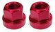 Axle Nuts Hex 3/8" x 26tpi  - Aluminium - Pairs - Red
