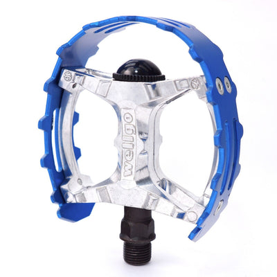 Pedals 9/16" Wellgo XC-II Style Bear Trap Pairs - Blue