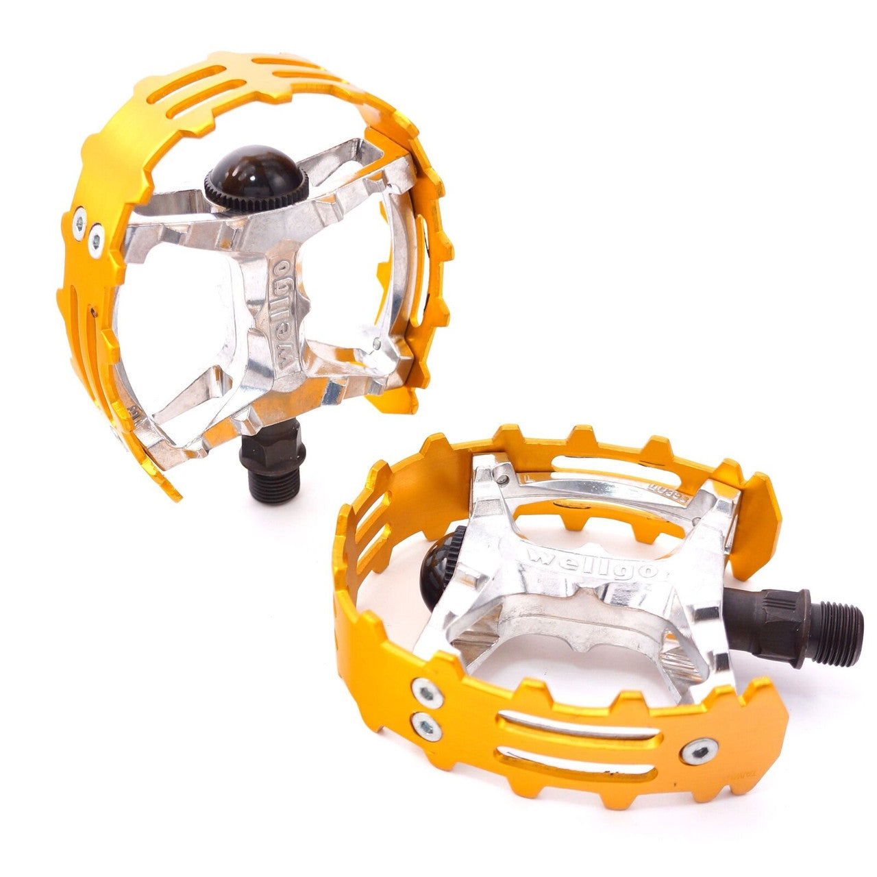 Pedals 1/2" Wellgo XC-II Style Bear Trap Pairs - Gold