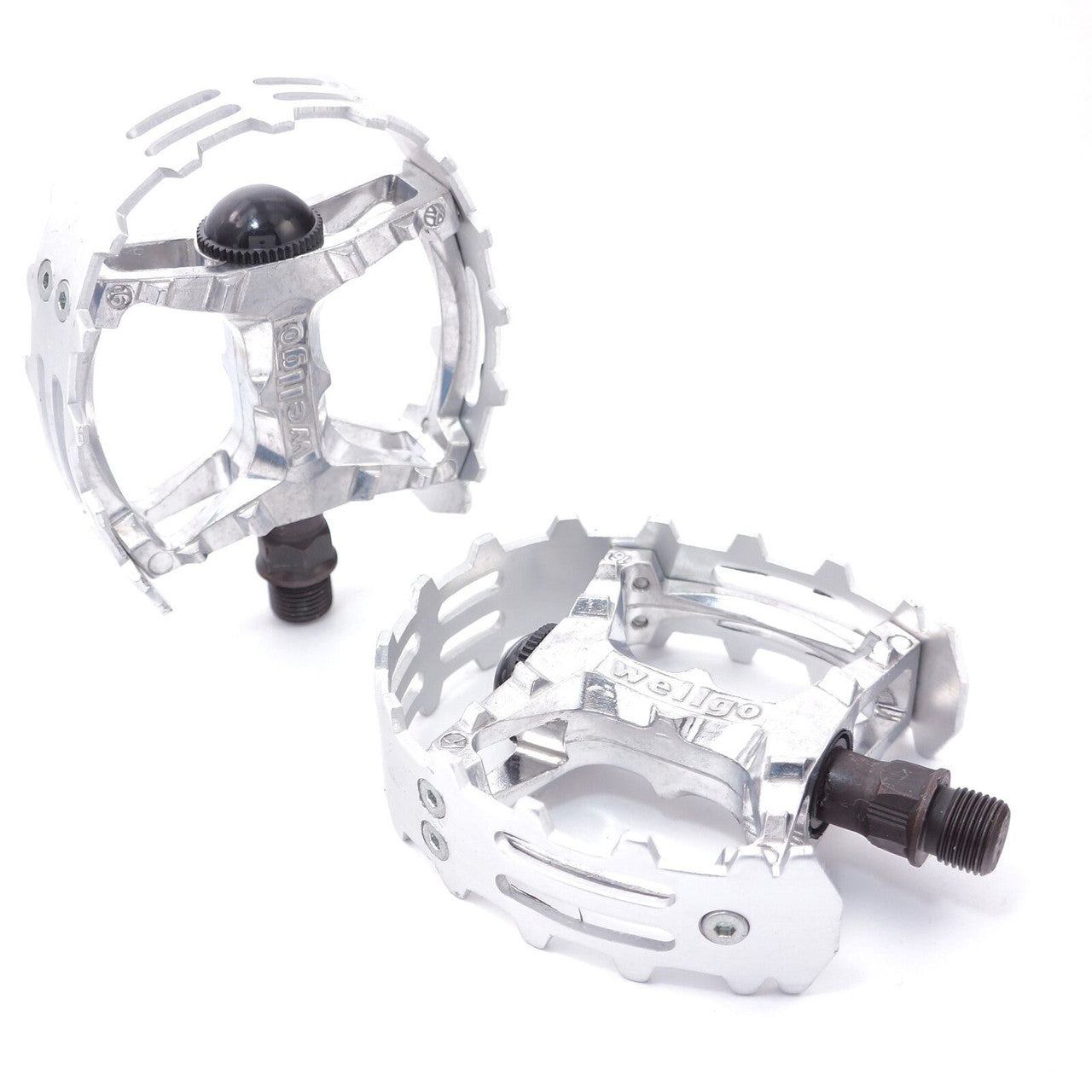 Pedals 1/2" Wellgo XC-II Style Bear Trap Pairs - Silver