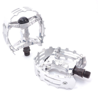 Pedals 1/2" Wellgo XC-II Style Bear Trap Pairs - Silver