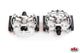 Pedals 1/2" Wellgo XC-II Style Bear Trap Pairs - Silver