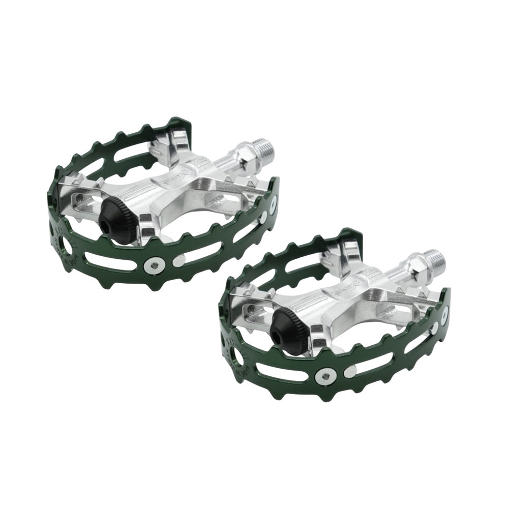 MKS XC-III Bear Trap Pedals 9/16" Pair - Green