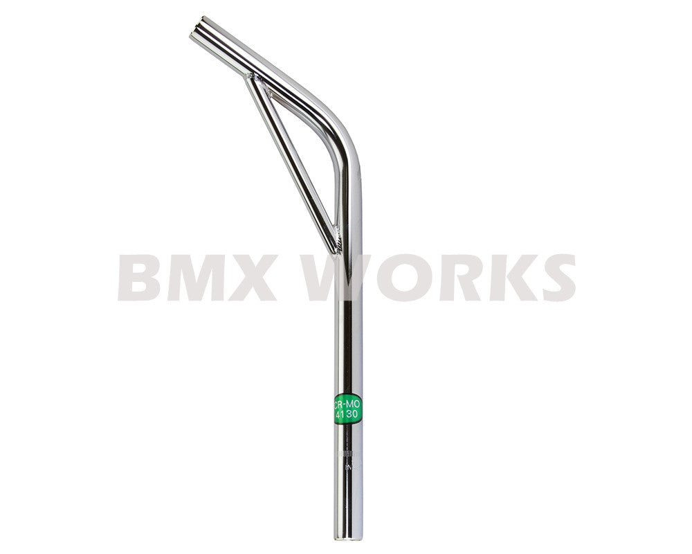 ProBMX Ch-Mo Seat Post Layback With Support 22.2mm x 400mm - Chrome