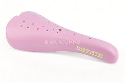 Blemished: Viscount Dominator 2166 BMX Seat Pink with Gold Lettering