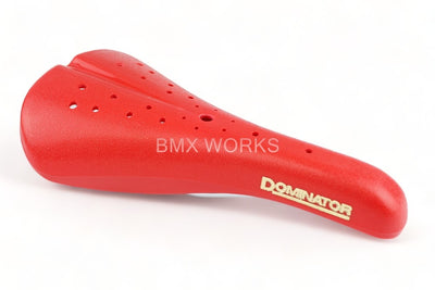 Viscount Dominator 2166 BMX Seat Red with Gold Lettering