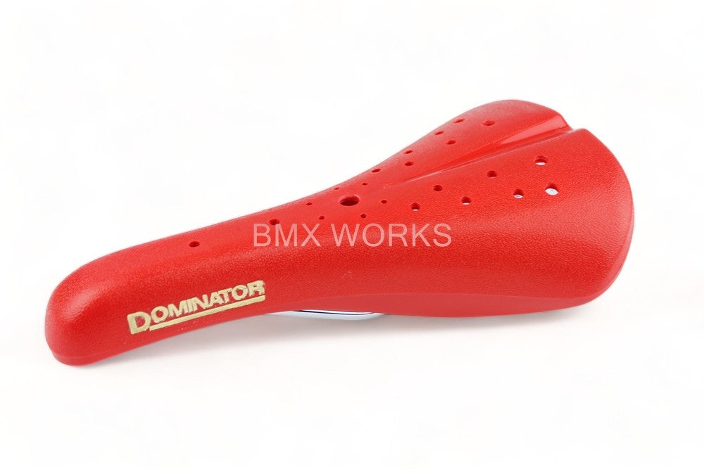 Viscount Dominator 2166 BMX Seat Red with Gold Lettering