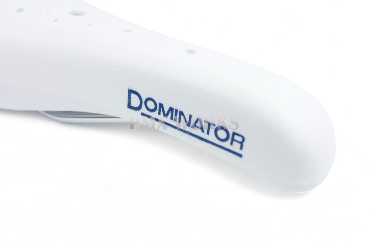 Viscount Dominator 2166 BMX Seat White with Blue Lettering