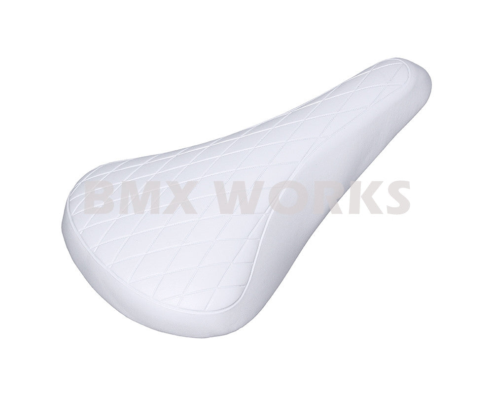 ProBMX Vinyl Diamond Quilted Seat - White