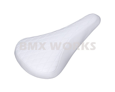 ProBMX Vinyl Diamond Quilted Seat - White