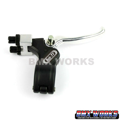 Tech-77 Double Pull Right Hand Lever - Silver & Black