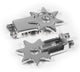 ProBMX Chain Tensioners Suit 3/8" Axles Pair - Star - Silver
