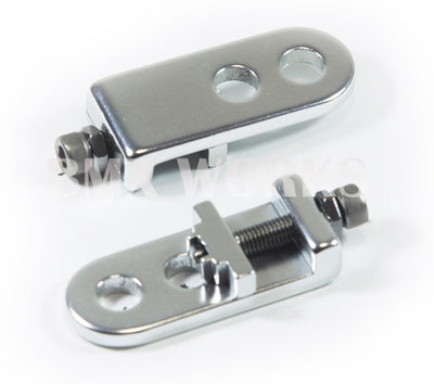 ProBMX Chain Tensioners Suit 3/8" Axles Pair - Silver