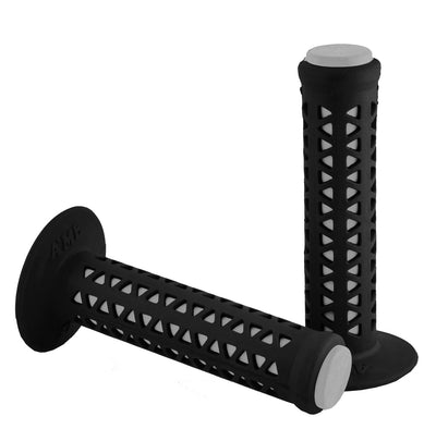 AME Unitron Grips - Black Over White Pair