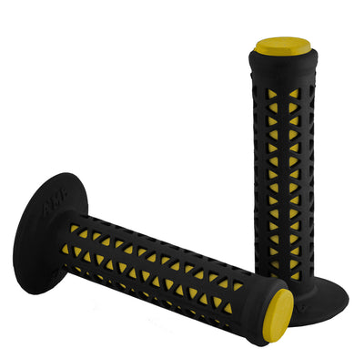 AME Unitron Grips - Black Over Yellow Pair