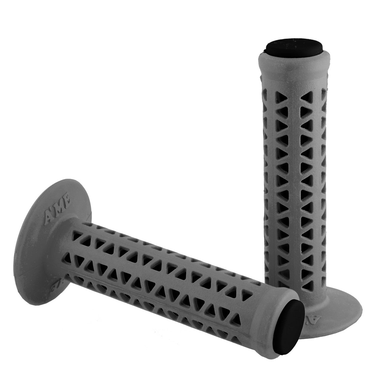 AME Unitron Grips - Grey Over Black Pair