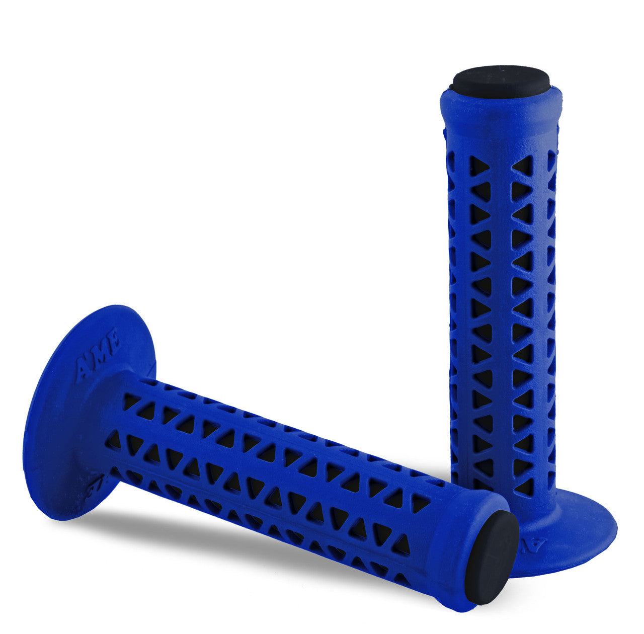 AME Unitron Grips - Blue Over Black Pair