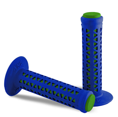 AME Unitron Grips - Blue Over Green Pair
