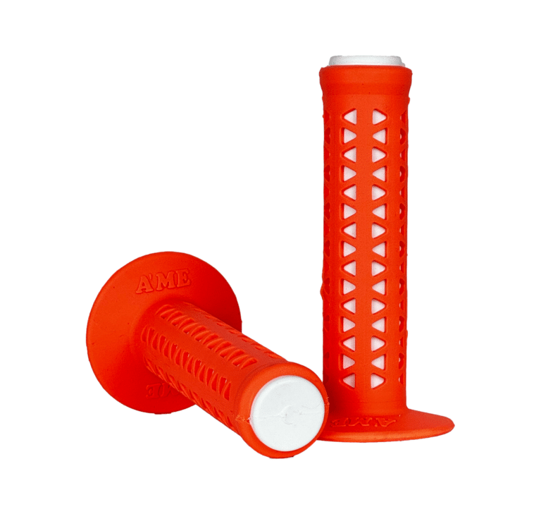AME Unitron Grips - Fluro Orange Over White Pair