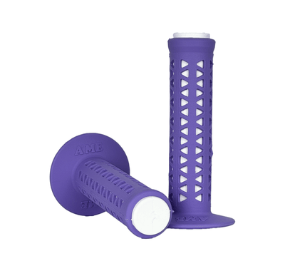 AME Unitron Grips - Lavender Over White Pair